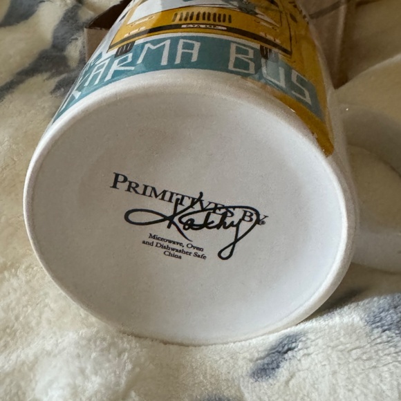 My Dream Job is Driving the Karma Bus Coffee Mug Ceramic Cup Primitives by Kathy - Picture 4 of 16